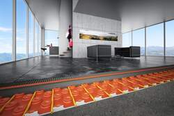 Fußbodenheizungen geben Wärme großflächig ab - das spart Energie.